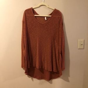 Rust thermal top / tunic